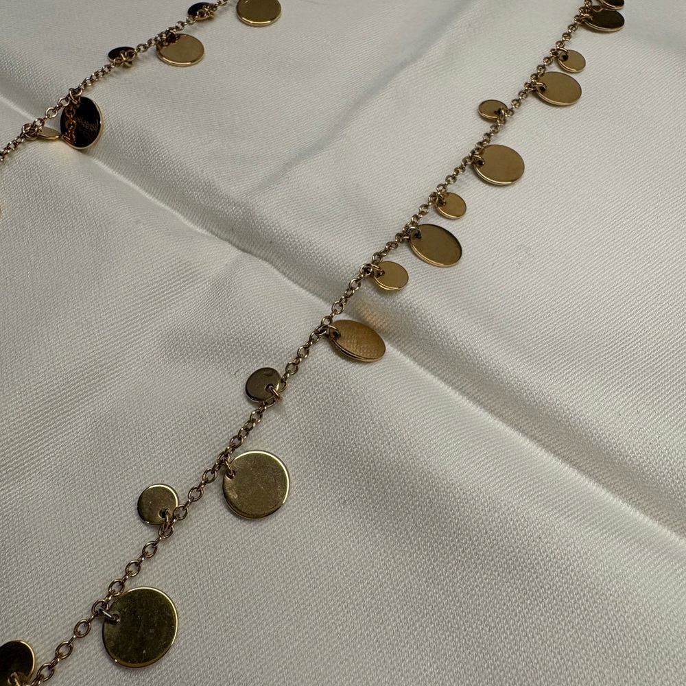 Lia Sophia Gold Coin Necklace Long Chain Layering Statement Jewelry - Picture 3 of 9